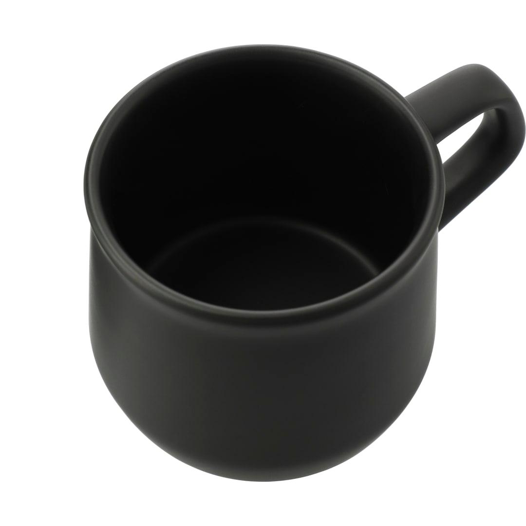 Angus 12oz ceramic mug Black front