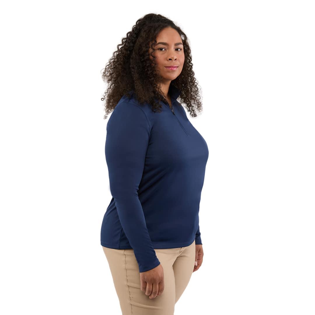 Dara knit quarter zip - womens Navy Blue miniatura 14