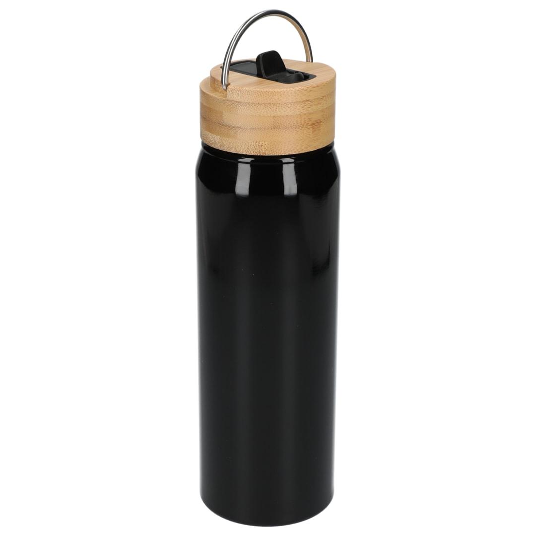 Billy 26oz aluminum bottle w/ fsc® bamboo lid Black miniatura 7