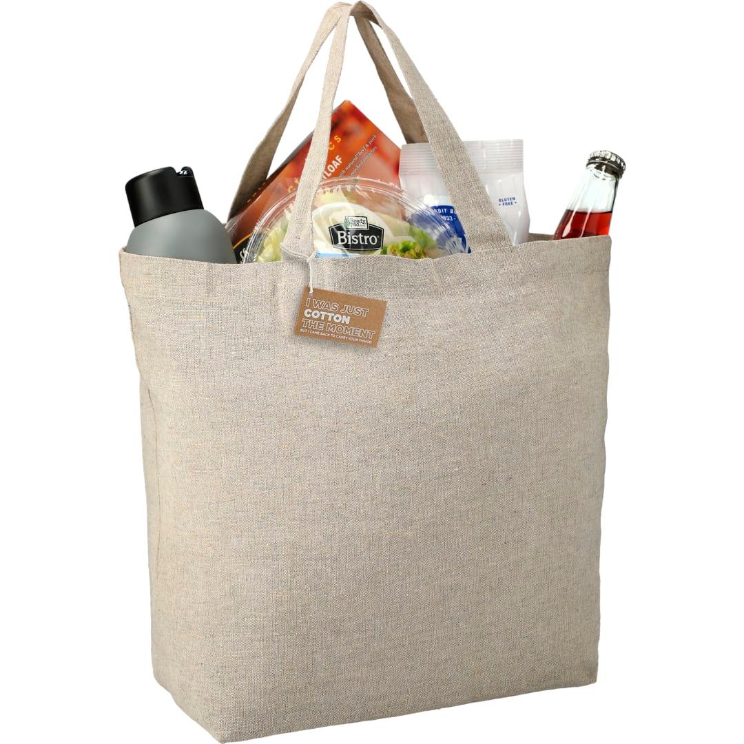 Recycled 5oz cotton twill grocery tote Blue miniatura 16