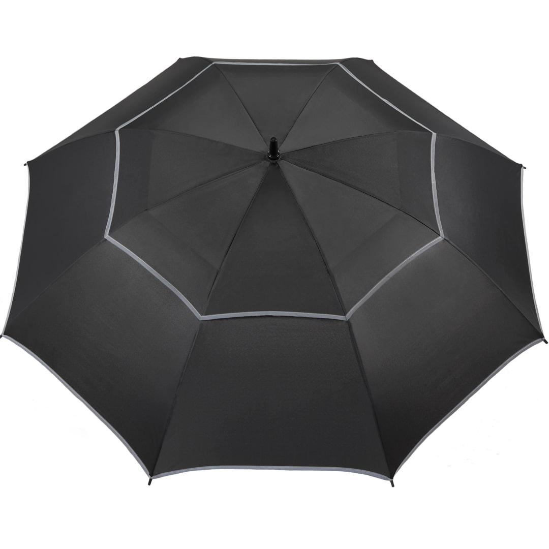 62 Rpet golf umbrella w/ reflective trim Black miniatura 2
