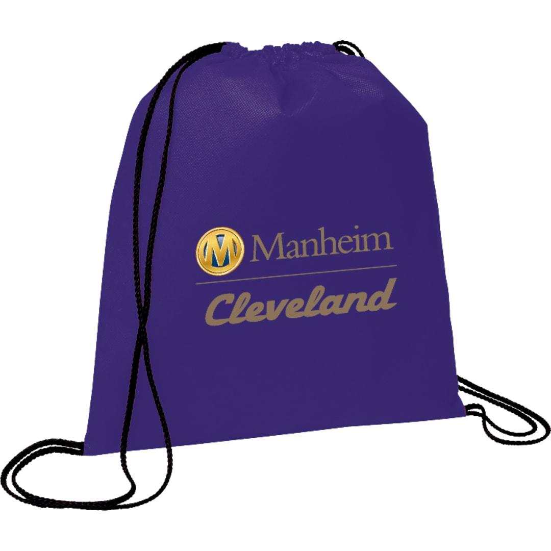 Evergreen non-woven drawstring bag Black miniatura 24