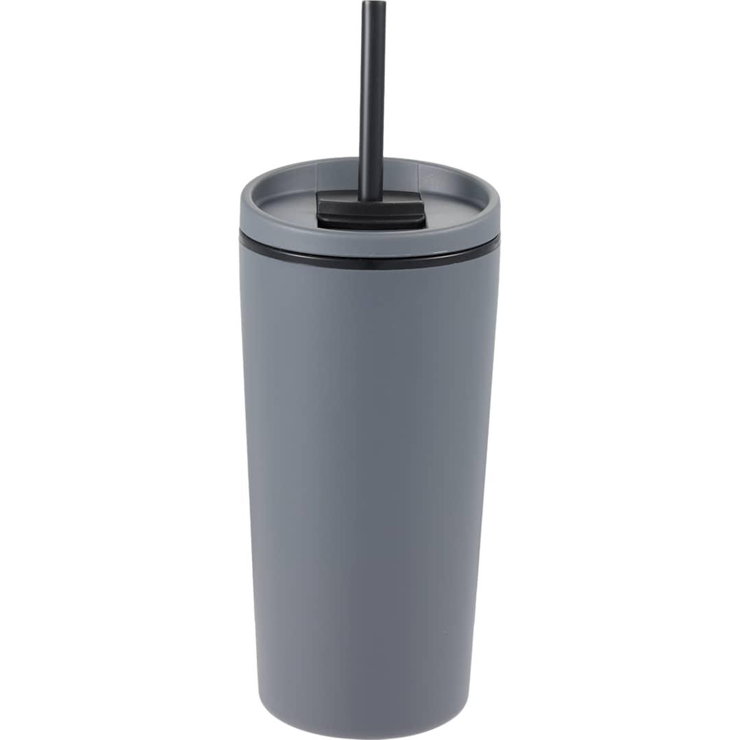 Santino recycled tumbler w/ dual function lid 16oz Black miniatura 13