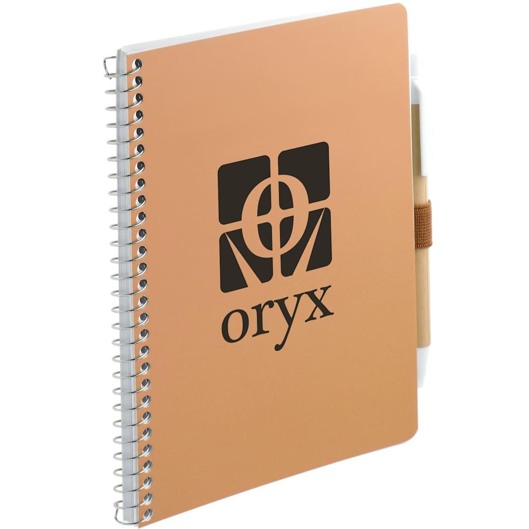 Fsc® mix 5 x 7 spiral notebook with pen Black miniatura 22