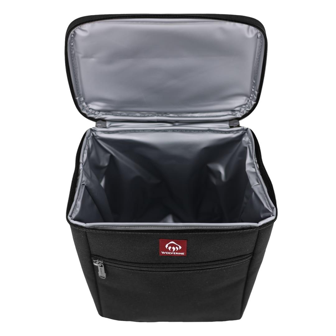 Wolverine vertical 12 can cooler Black front