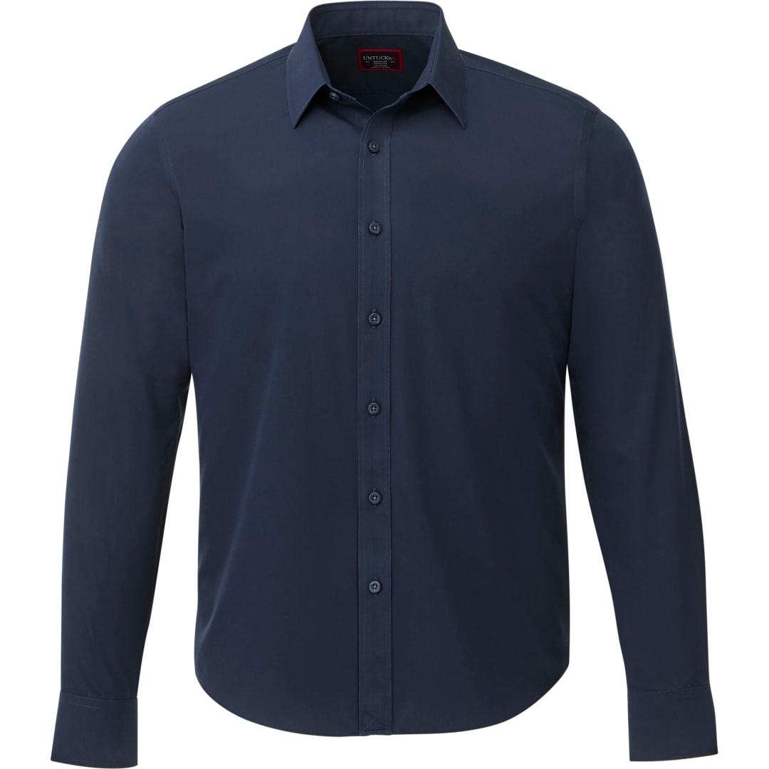 Untuckit castello wf long sleeve shirt-mens Navy Blue miniatura 4