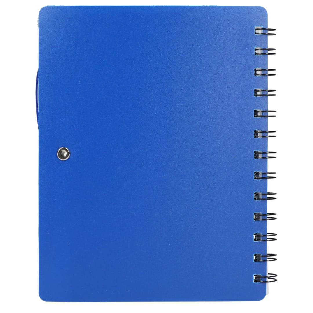 5 X 7 recycled dual pocket spiral notebook w pen Blue miniatura 5