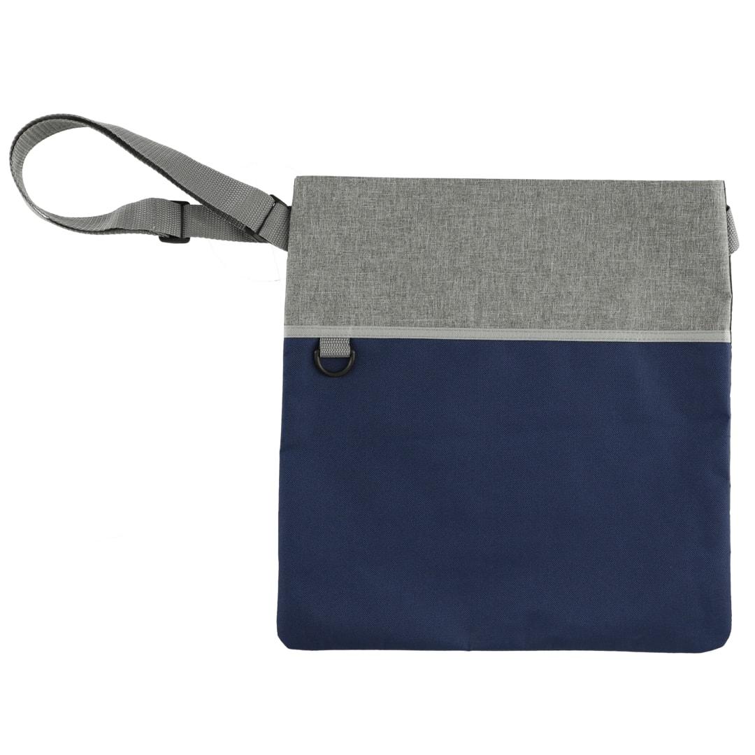Double heather rpet crossbody tote Graphite miniatura 12