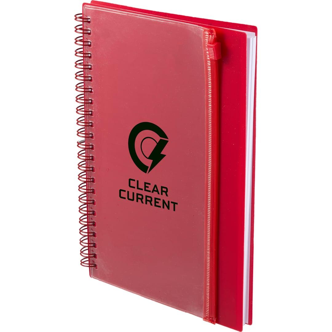5.5 X 8.5 spiral notebook with clear pocket Black miniatura 24