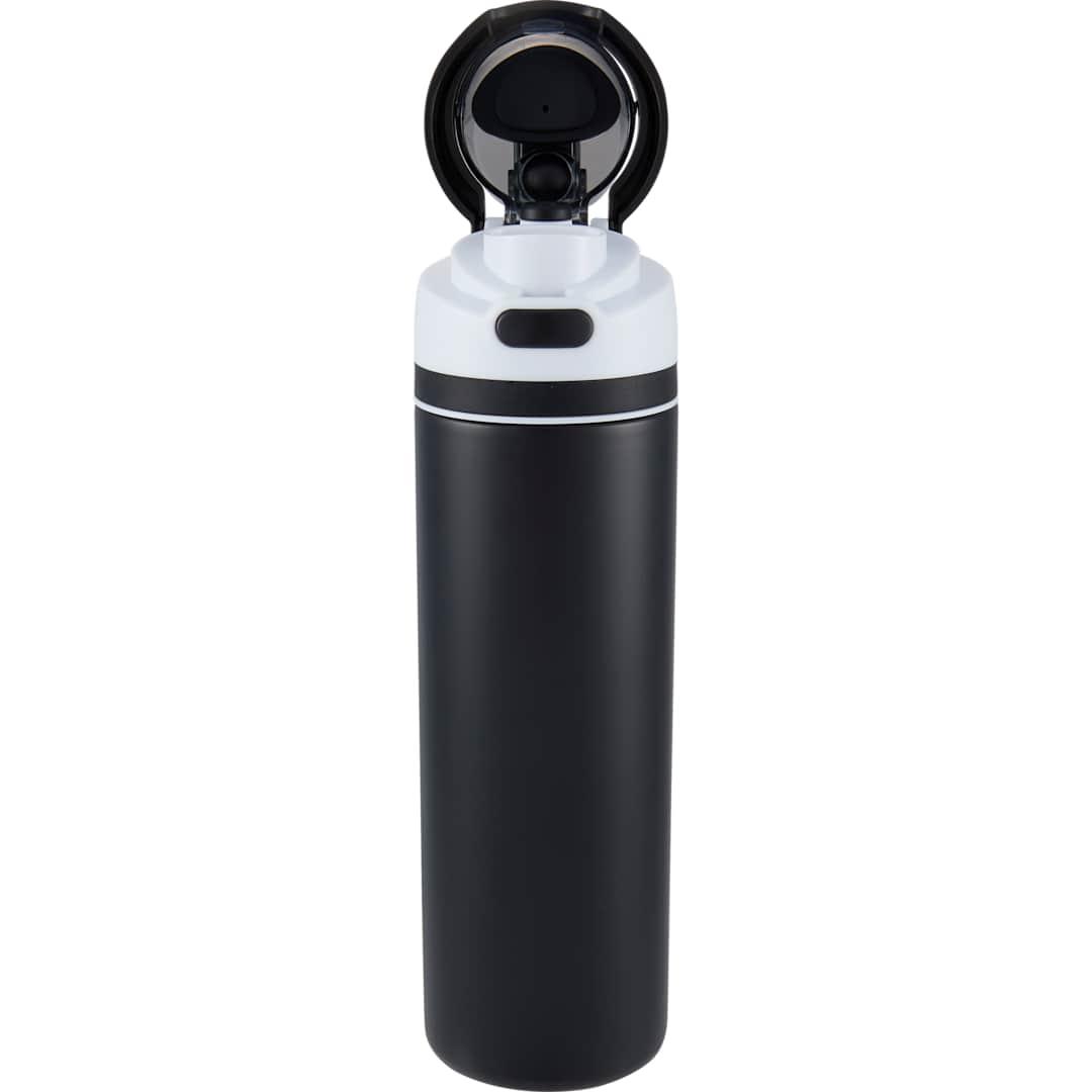 Elvin 28oz recycled stainless flip straw bottle Black miniatura 9