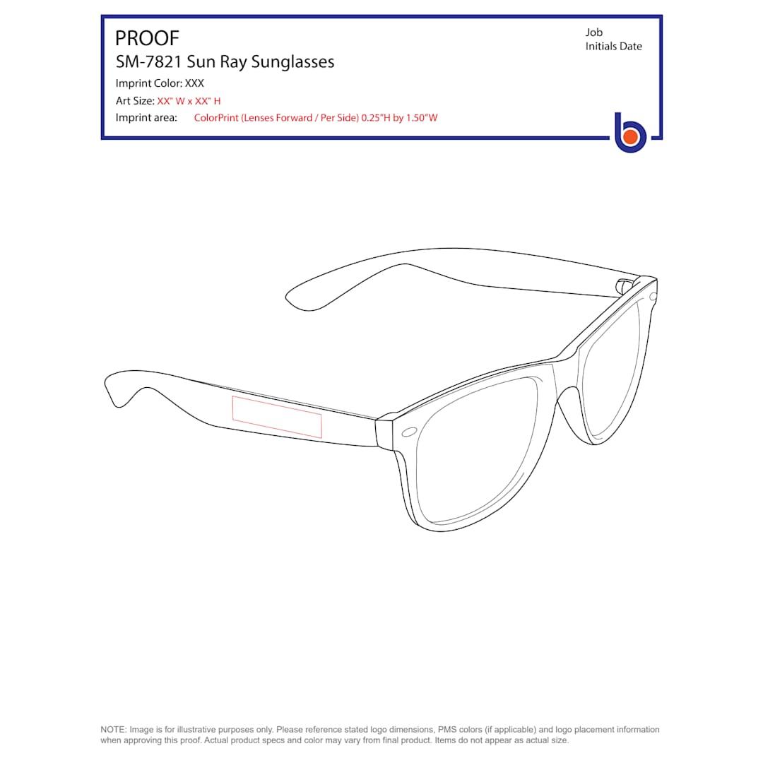 Sun ray sunglasses Red front