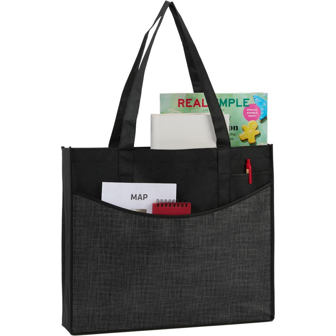 Brooke recycled non-woven convention tote Blue miniatura 6