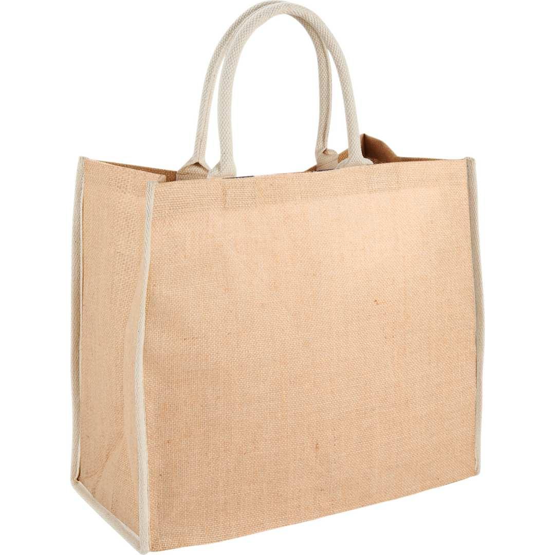 Large jute tote Cream miniatura 6