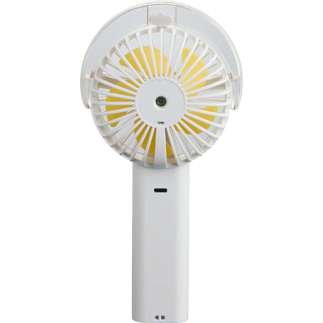 Rechargeable portable led fan with water mist Black miniatura 20