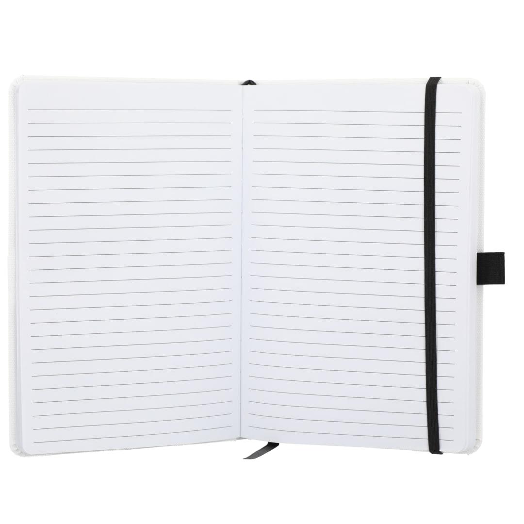 Fsc® recycled 5.5 x 8.5 bamboo fiber bound noteboo Black miniatura 4