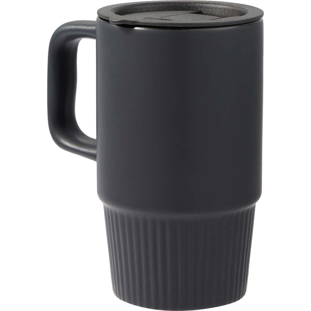 Camden 13oz ceramic mug w/ lid Black miniatura 3