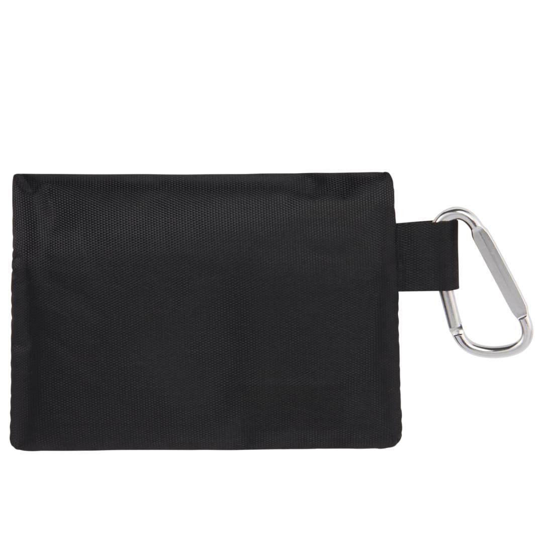 Zippered 20-piece first aid pouch Black front