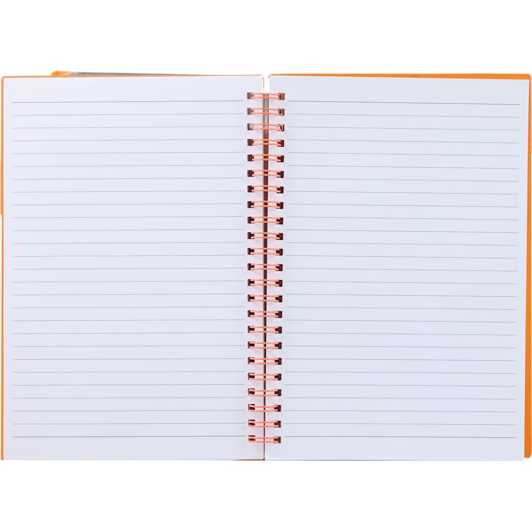 5.5 X 8.5 spiral notebook with clear pocket Black miniatura 16