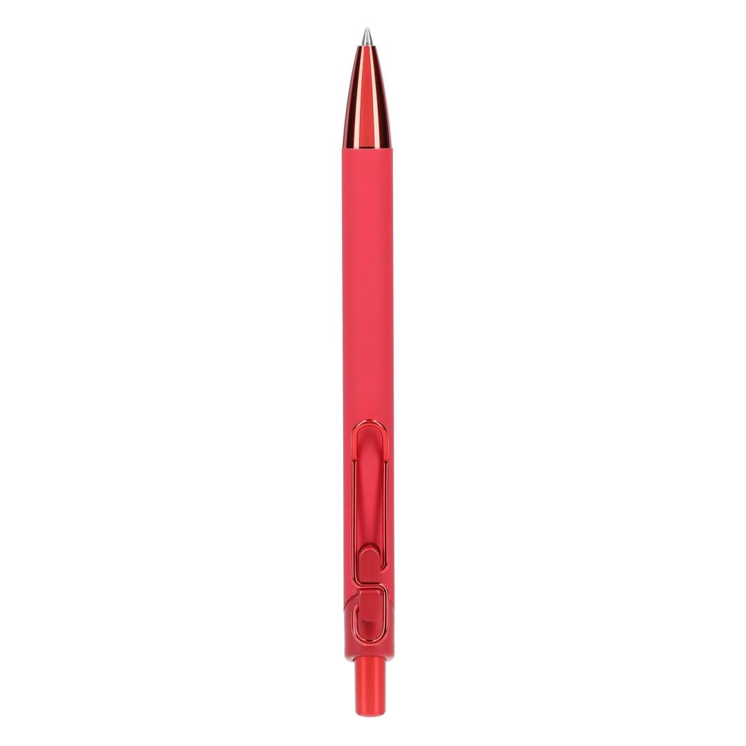 Metallic recycled aluminum soft touch gel pen Black miniatura 14