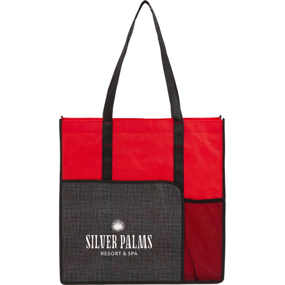 Radius recycled non-woven tote Black miniatura 25