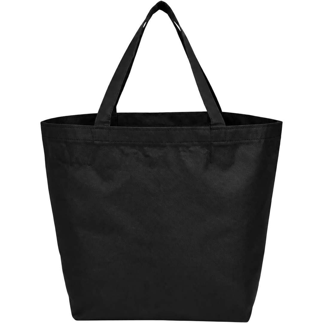 Yaya 100% recycled budget non woven shopper tote Black miniatura 2