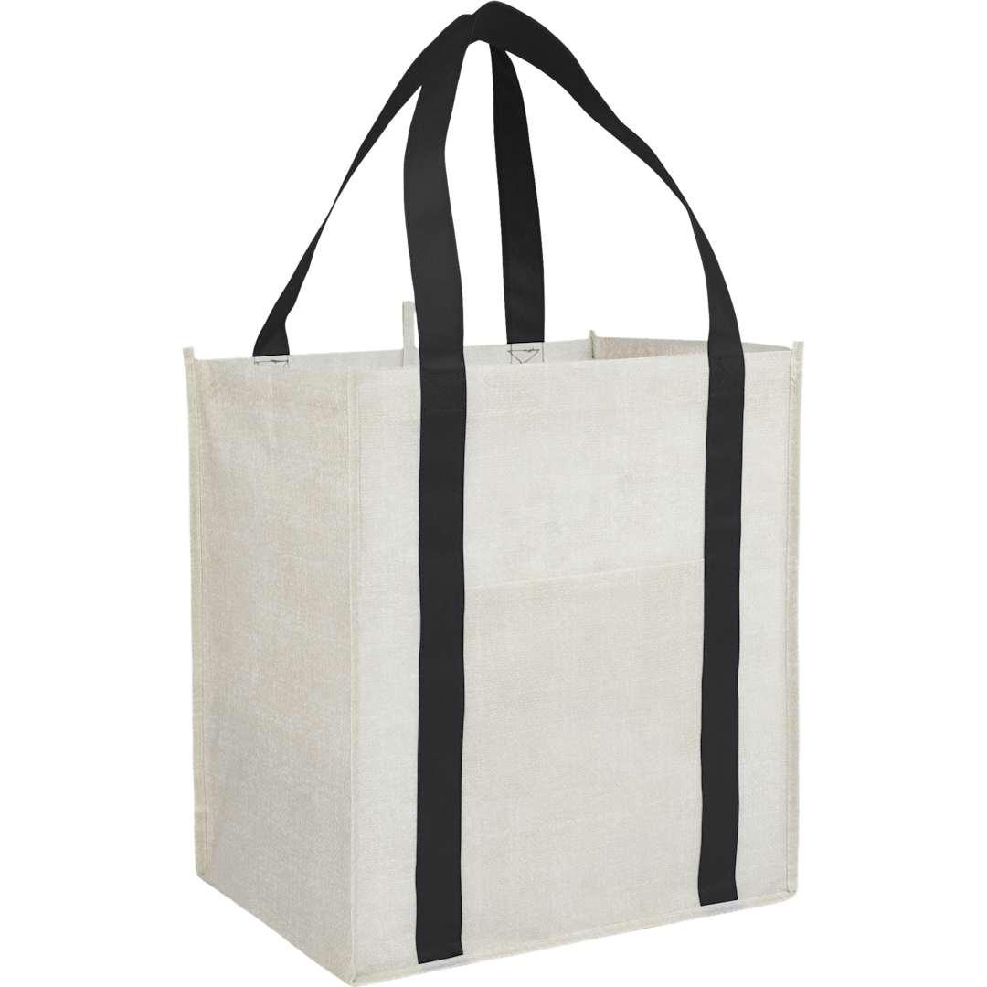 Neptune recycled non-woven grocery tote Black miniatura 4