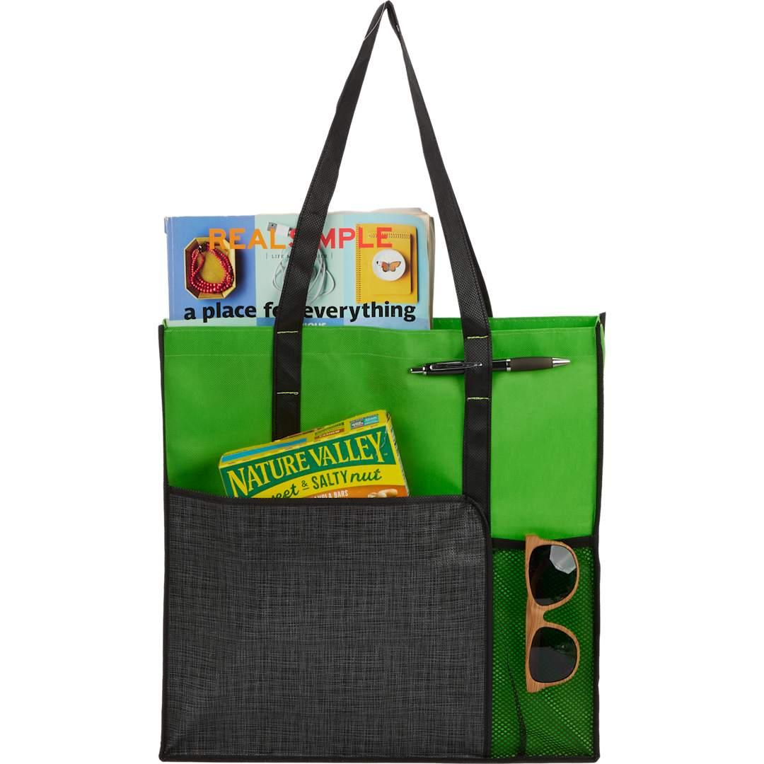 Radius recycled non-woven tote Black miniatura 12