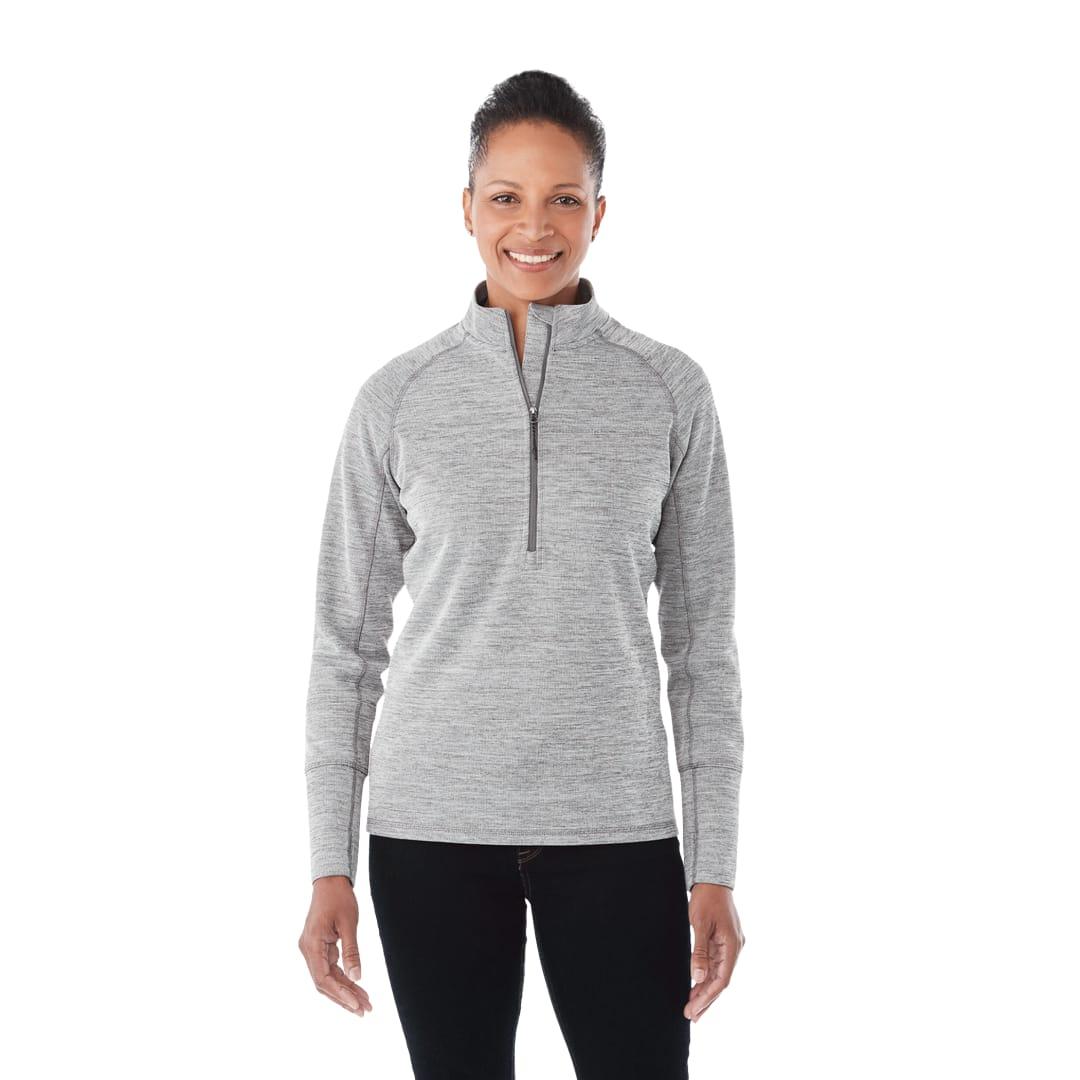 Womens crane knit half zip Blue miniatura 11