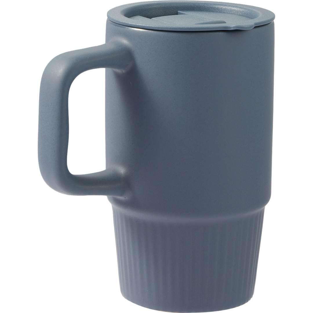Camden 13oz ceramic mug w/ lid Black miniatura 14