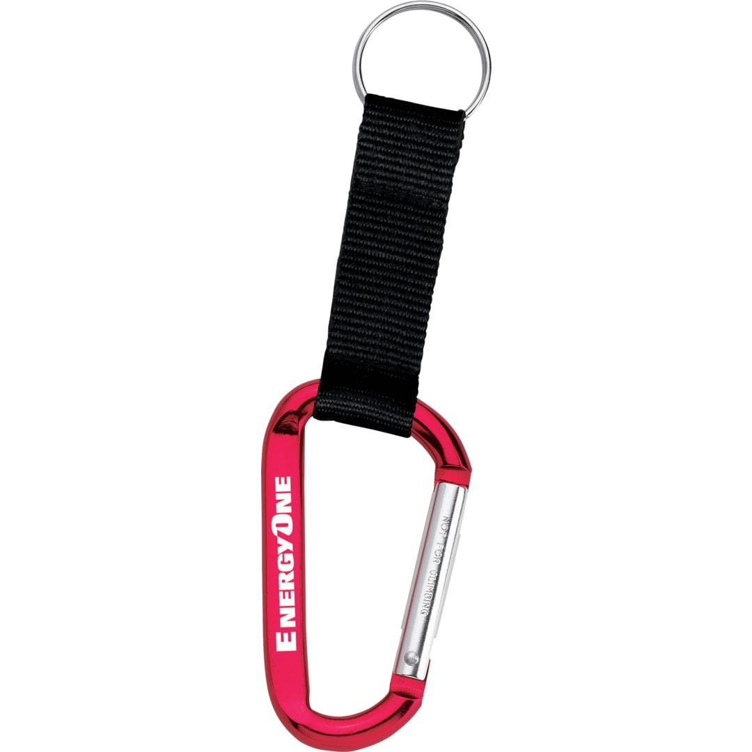 Large carabiner key ring Red miniatura 6