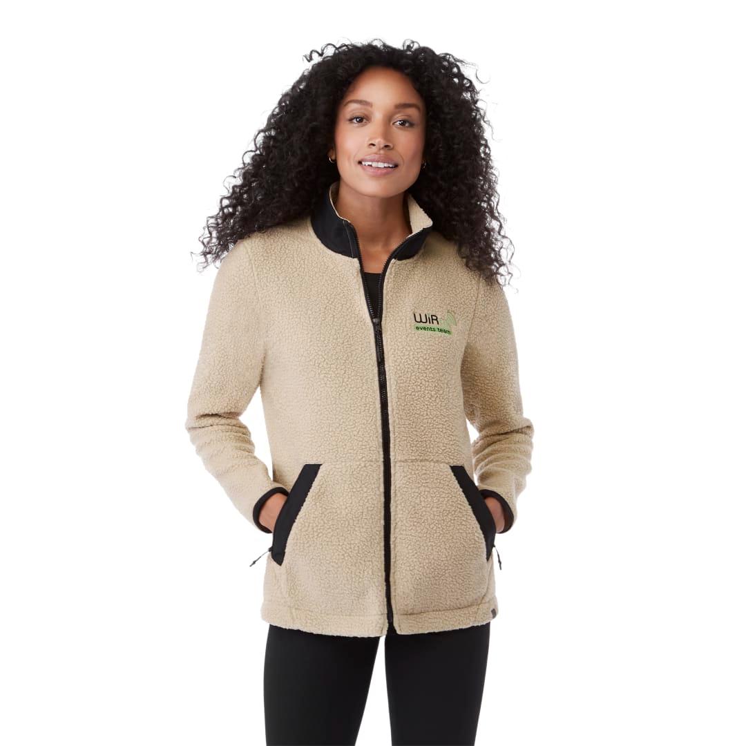 Womens kahuzi eco full zip sherpa Khaki miniatura 14