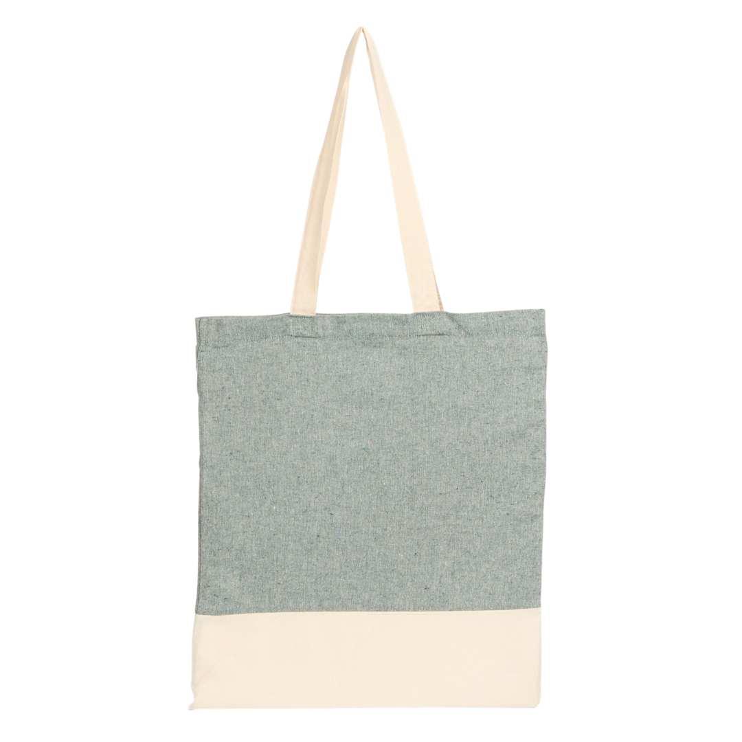 Split recycled 5oz cotton twill convention tote Grey miniatura 15