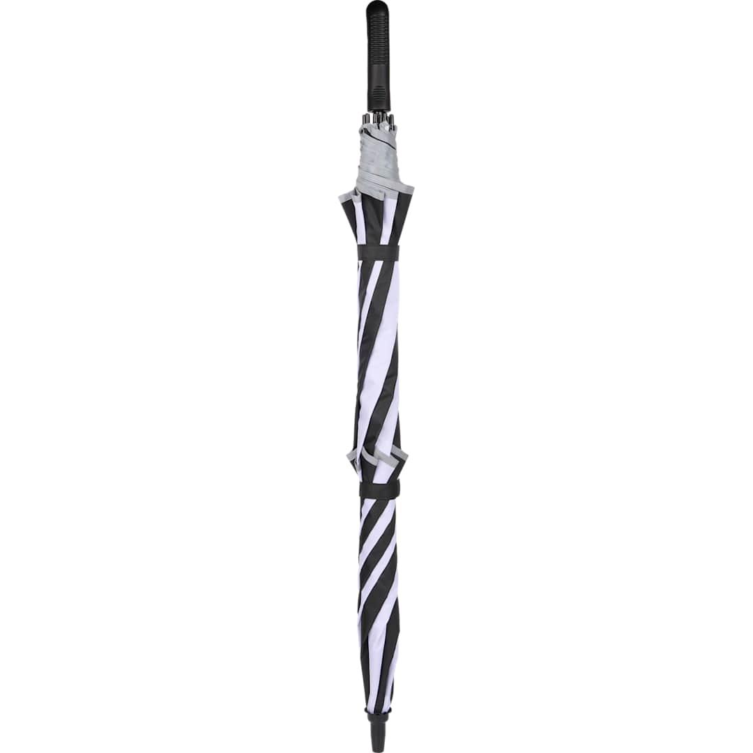 62 Rpet golf umbrella w/ reflective trim Black miniatura 8