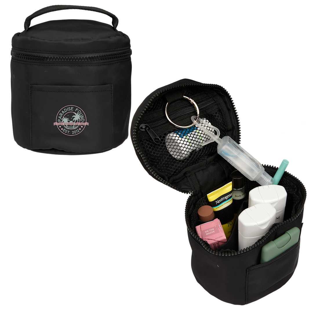 Wellable recycled round travel case Black miniatura 15