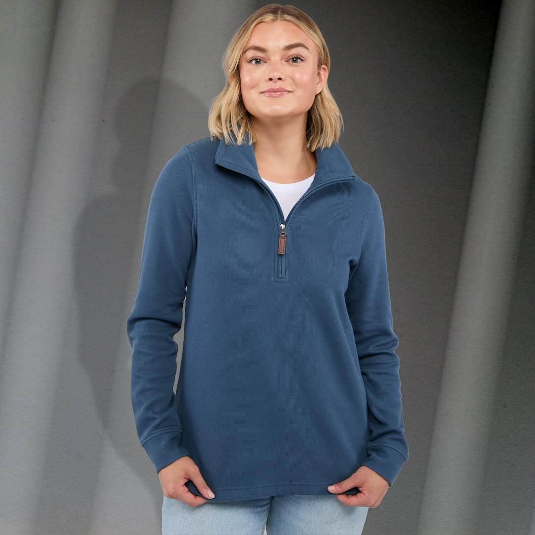 Hudson eco knit half zip - womens Beige miniatura 21