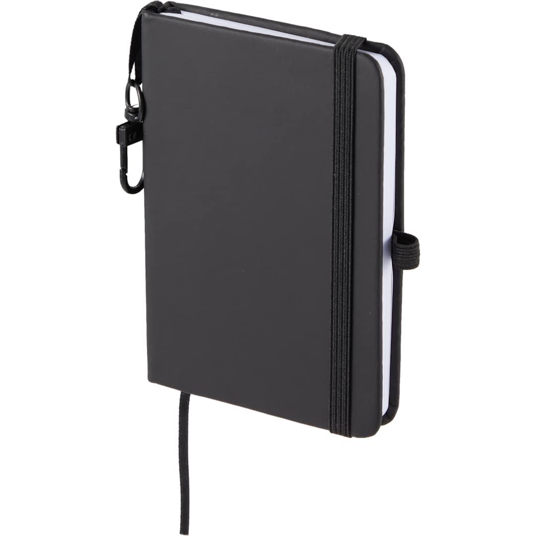 Mini recycled notebook w/ clip Black front