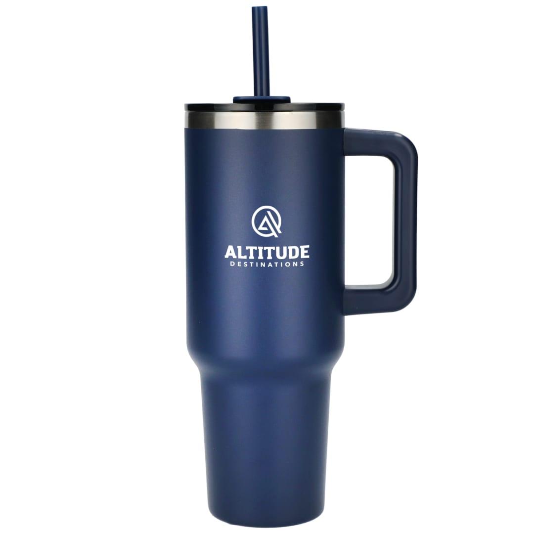 Pinnacle recycled travel tumbler with straw 40oz Black miniatura 33