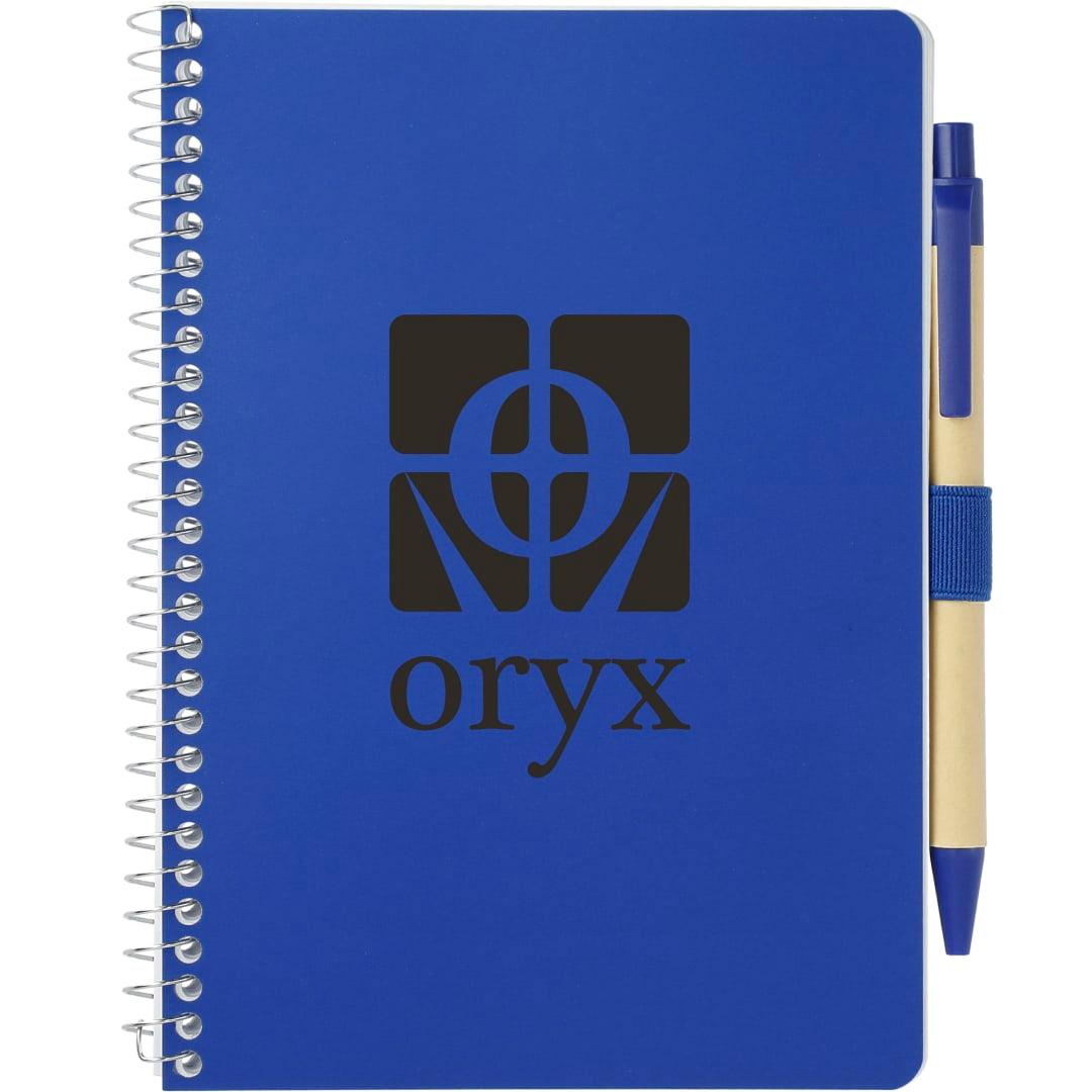 Fsc® mix 5 x 7 spiral notebook with pen Black miniatura 16