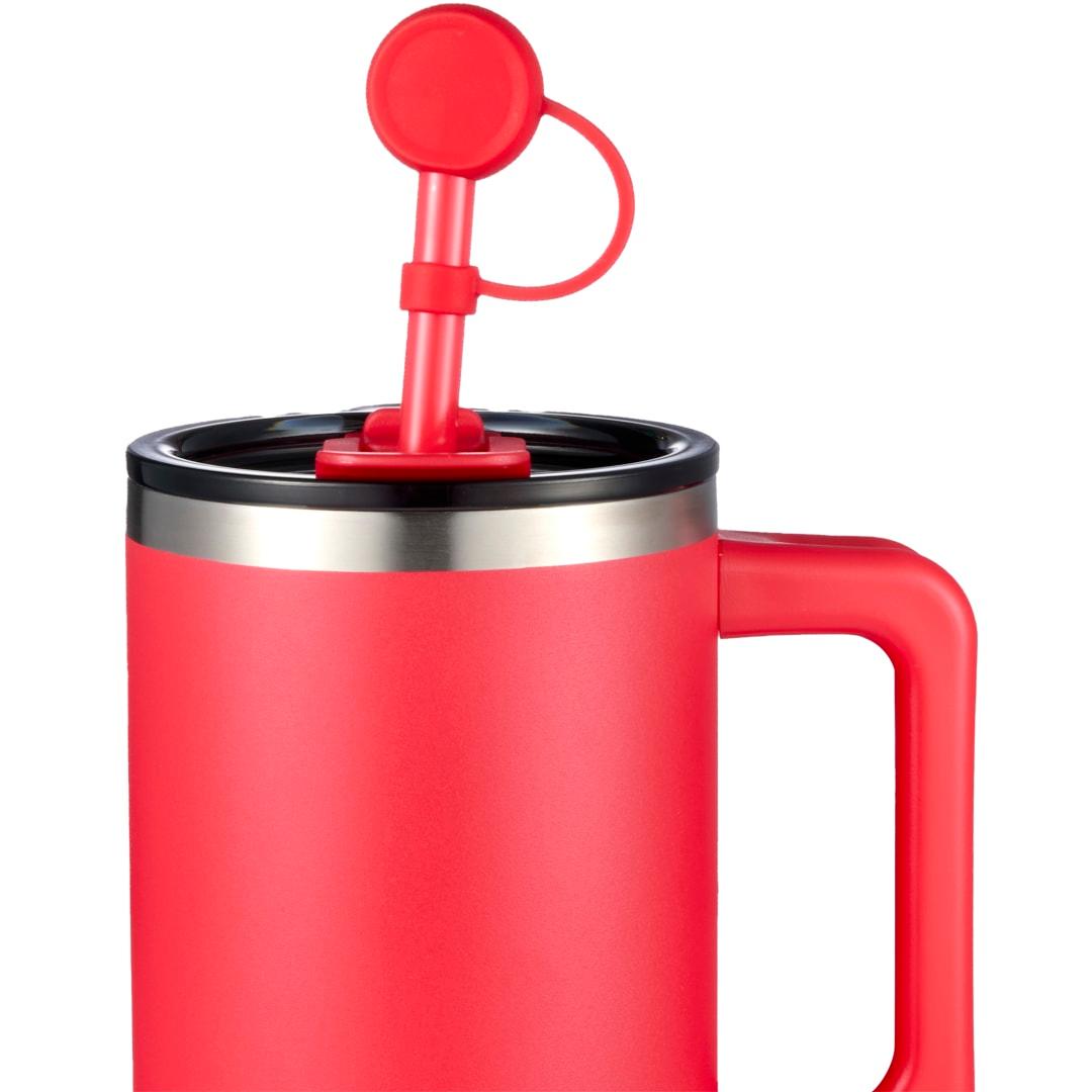 Recycled silicone straw topper Black miniatura 7