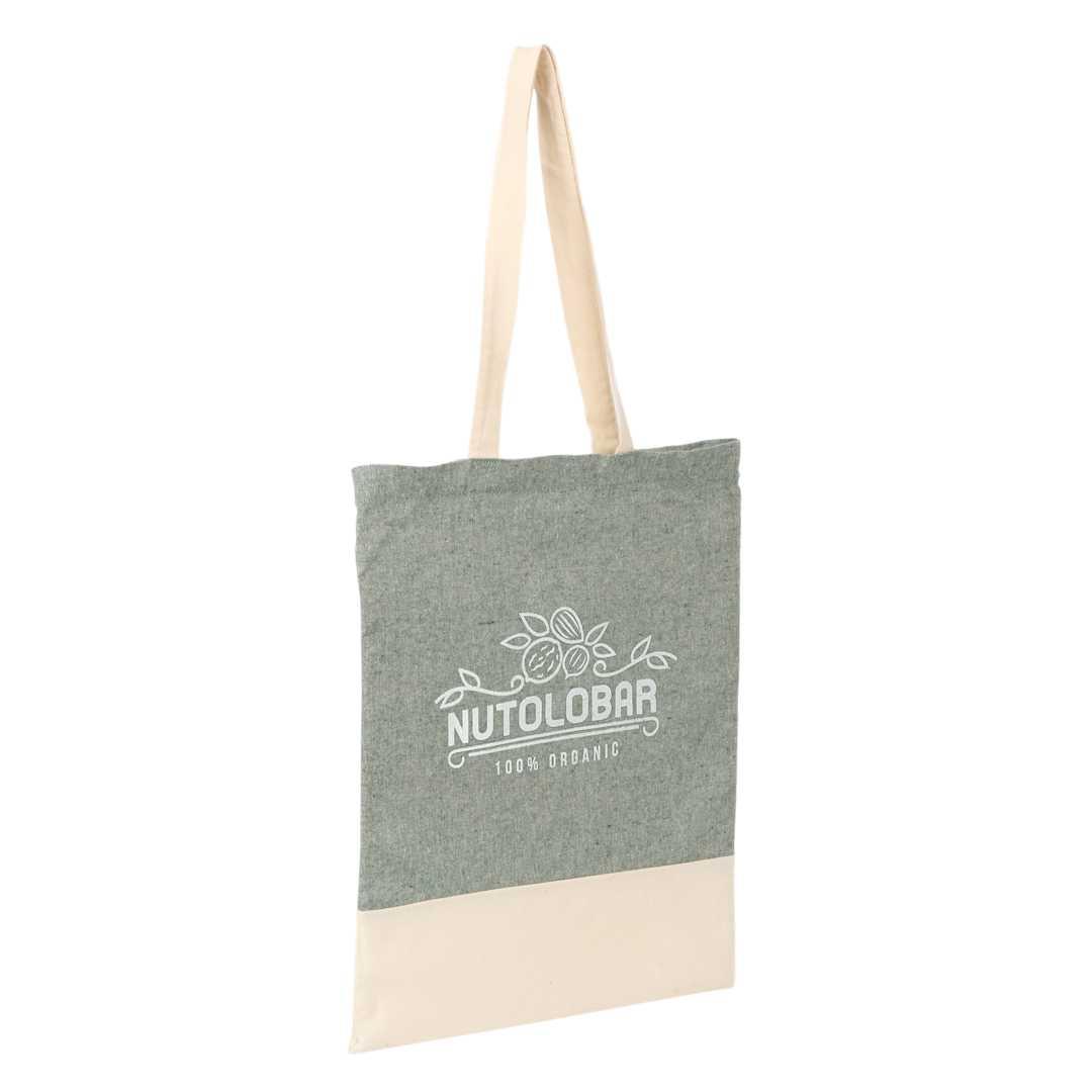 Split recycled 5oz cotton twill convention tote Grey miniatura 17
