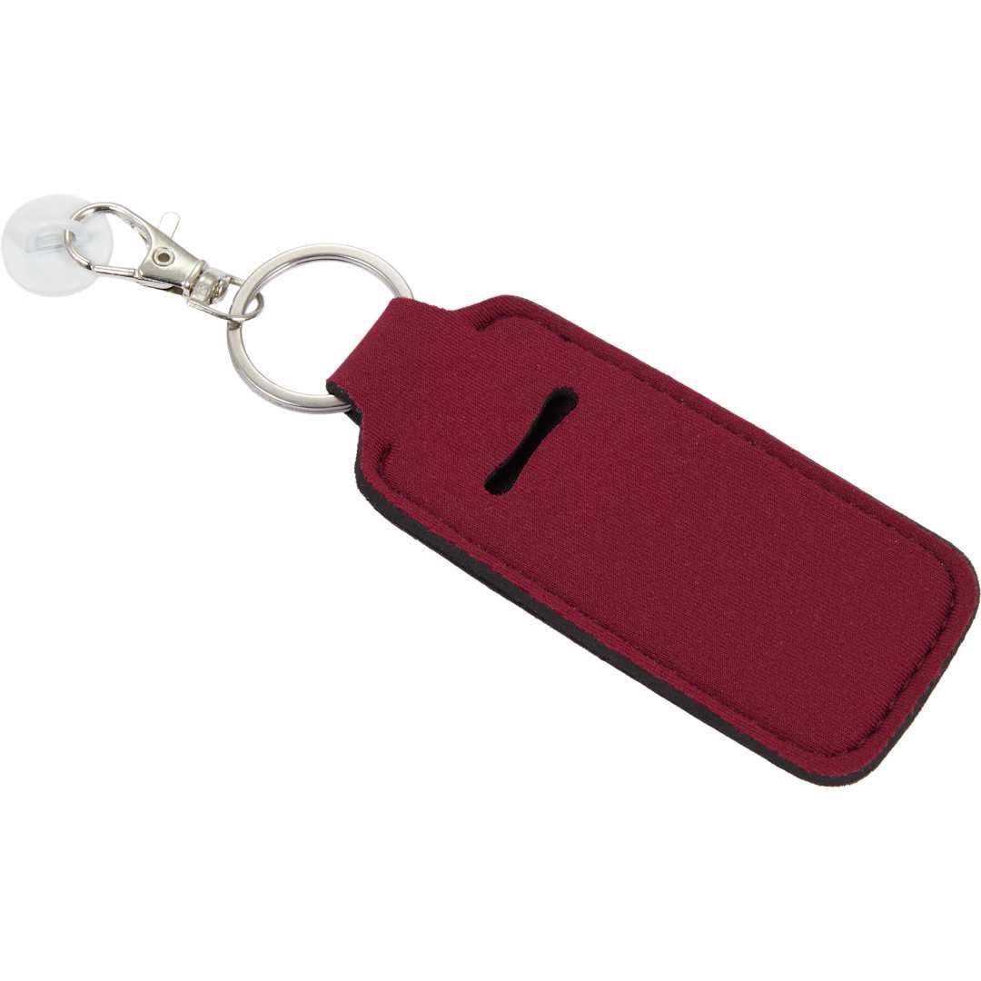 Bottle charm w/ neoprene chapstick holder Black miniatura 30