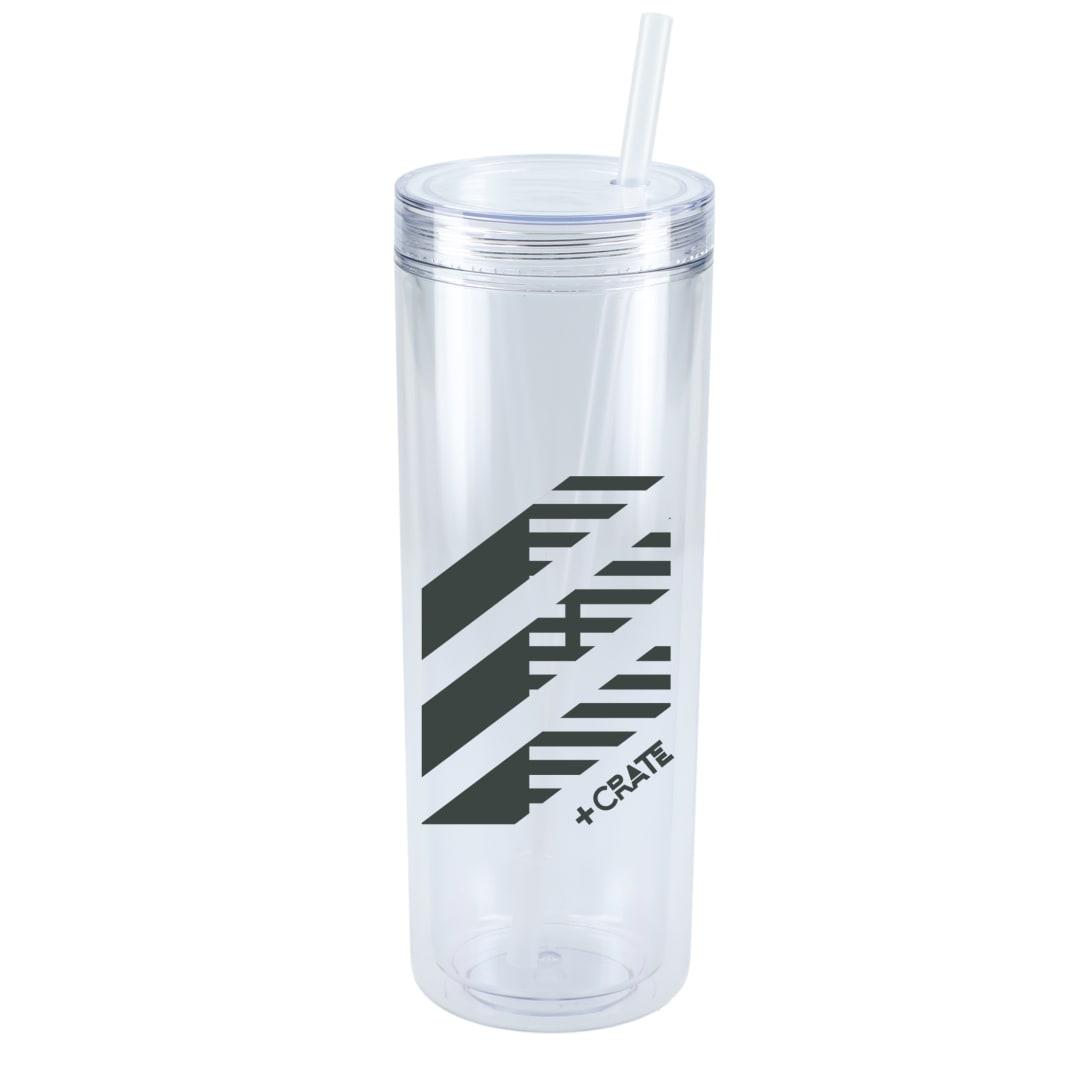 Chroma recycled acrylic straw tumbler 16oz Black miniatura 18
