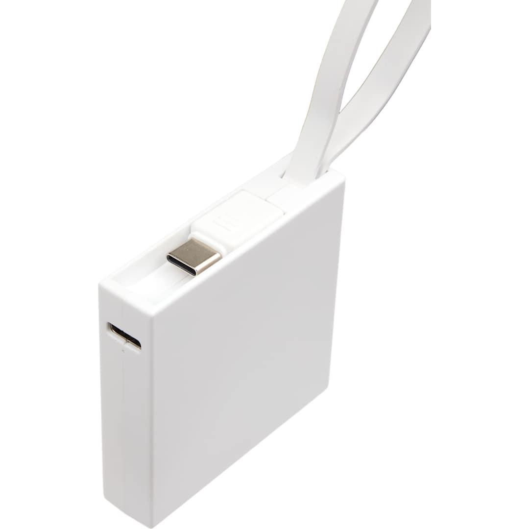 Recycled abs 2000 mah power bank with type-c cable Black miniatura 15