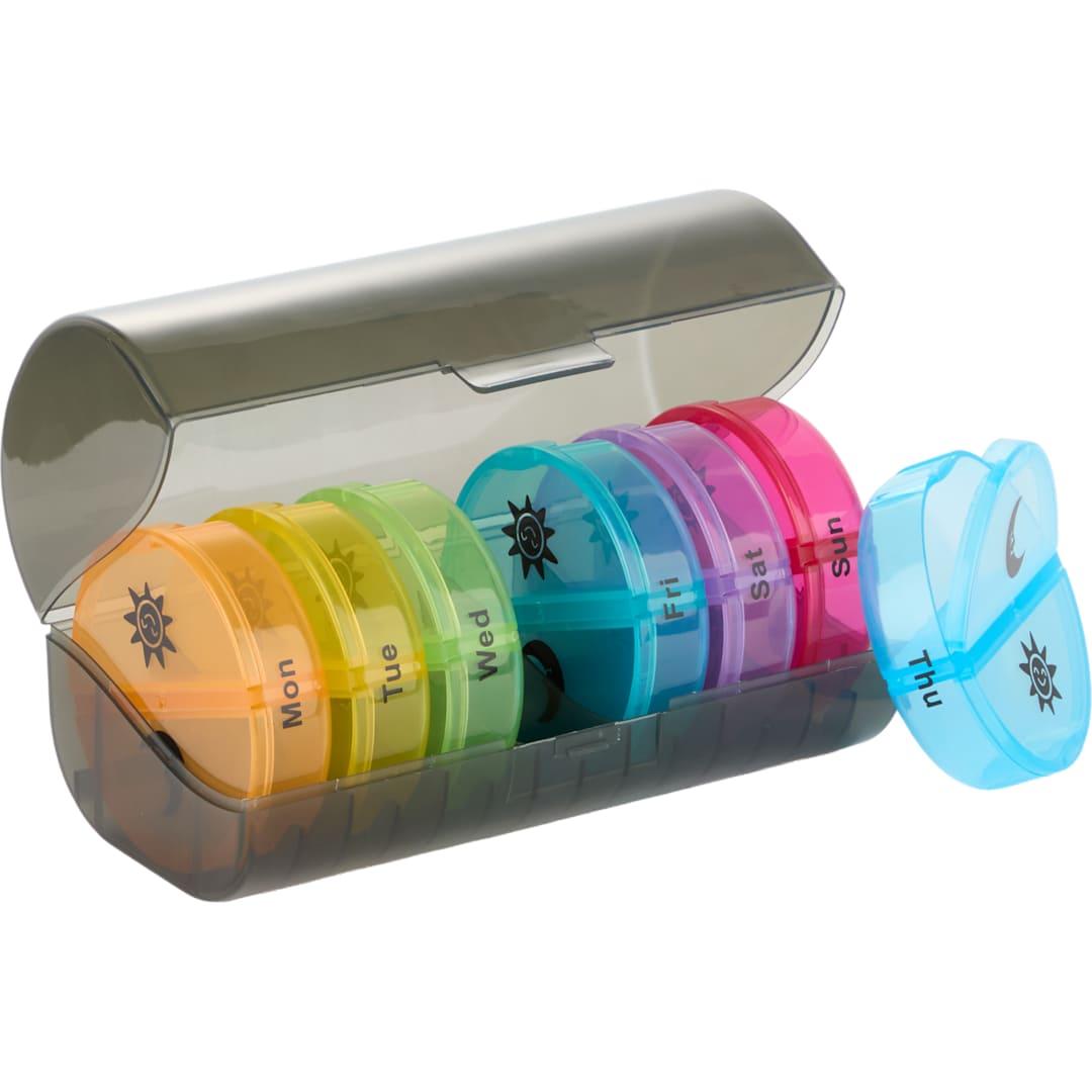 7 Day recycled travel pill organizer Black miniatura 7