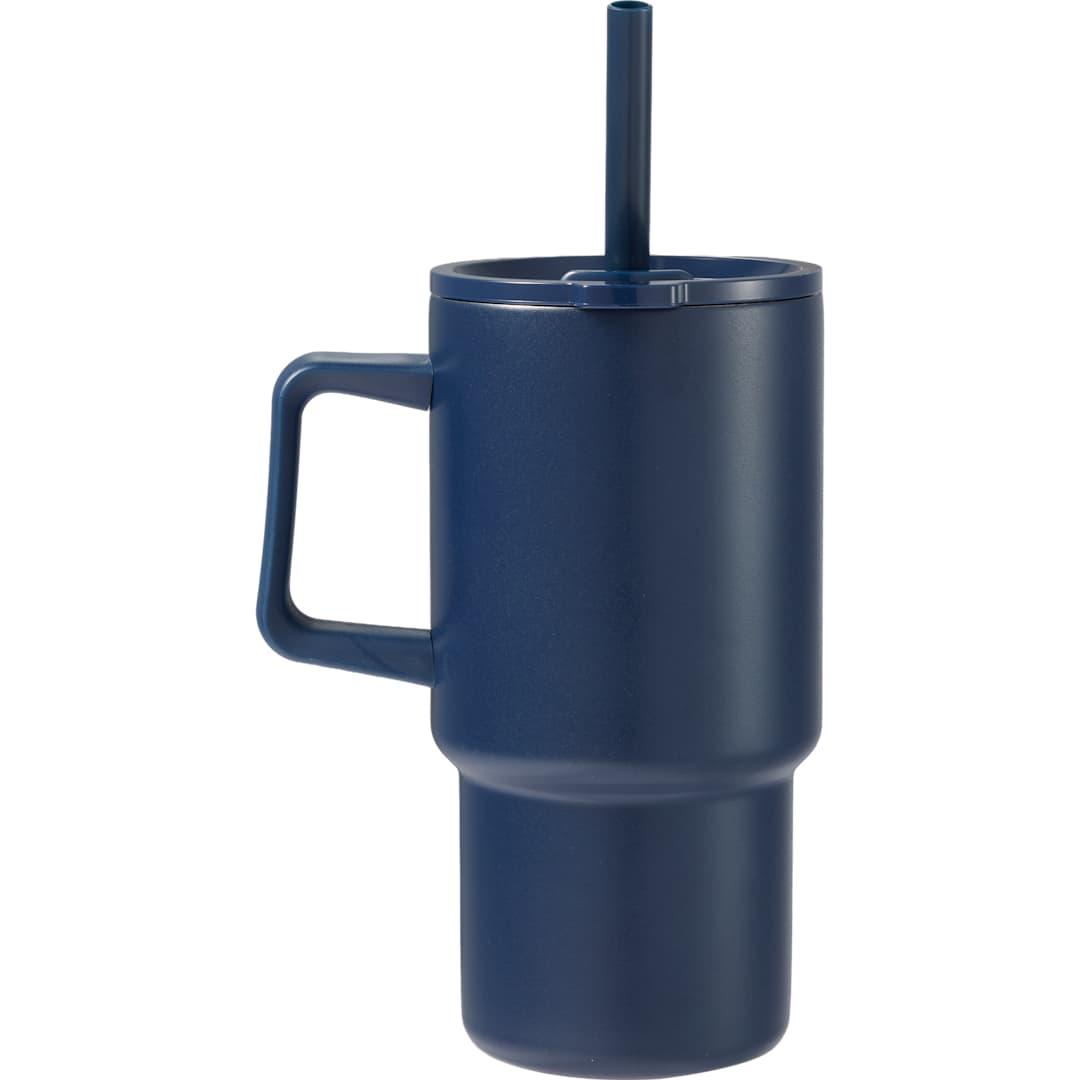 Summit 18oz recycled vacuum insulated mug w/ straw Black miniatura 15
