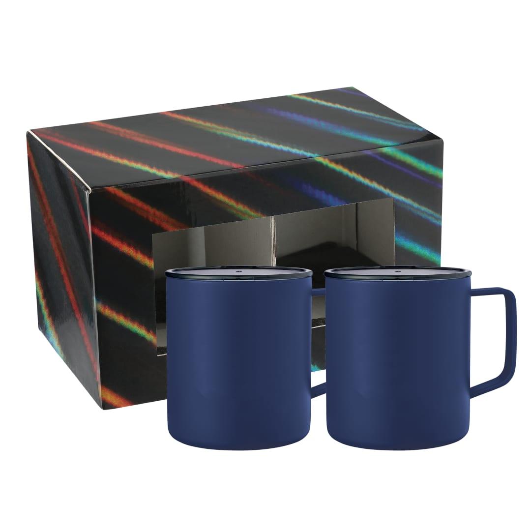 Rover camp mug 14oz powder coated 2 in 1 gift set Black miniatura 4