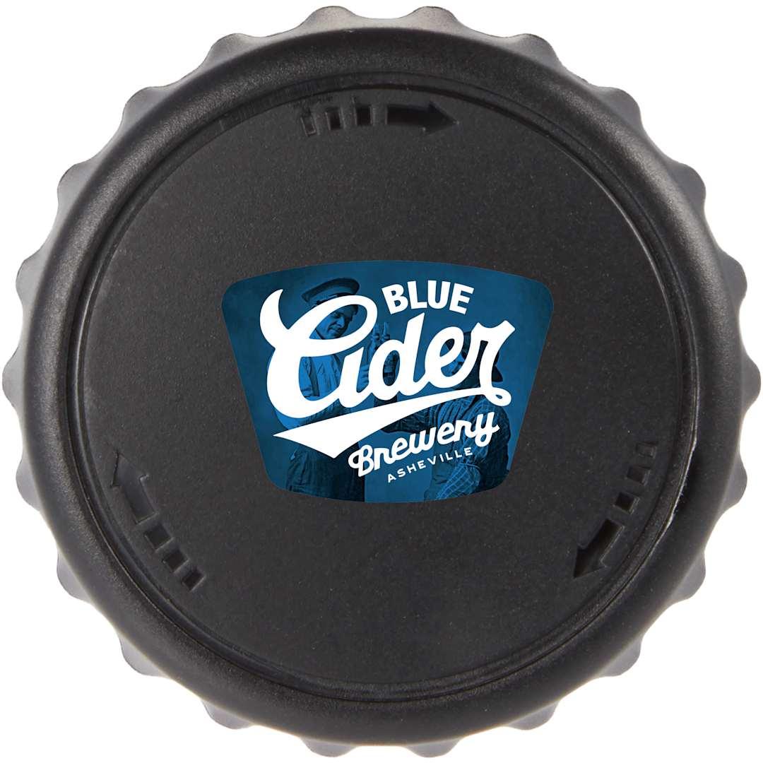 Recycled bottle topper & opener Black miniatura 7