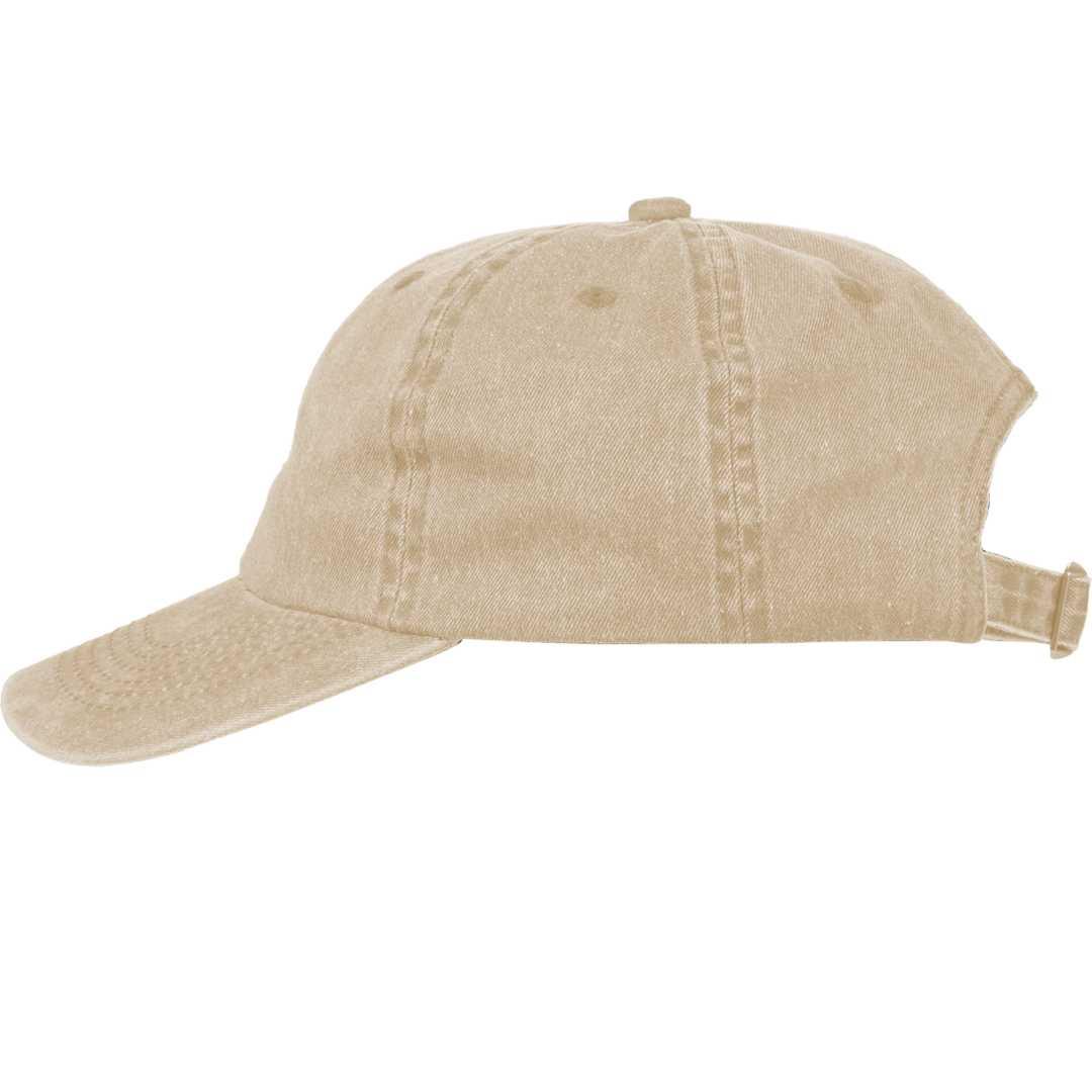 Recycled cotton washed 6 panel dad ballcap - unisex Khaki miniatura 8