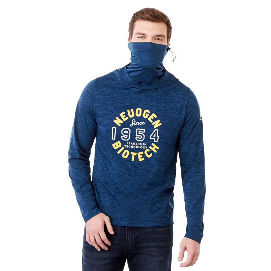 Mens sira eco knit hoody Blue miniatura 11