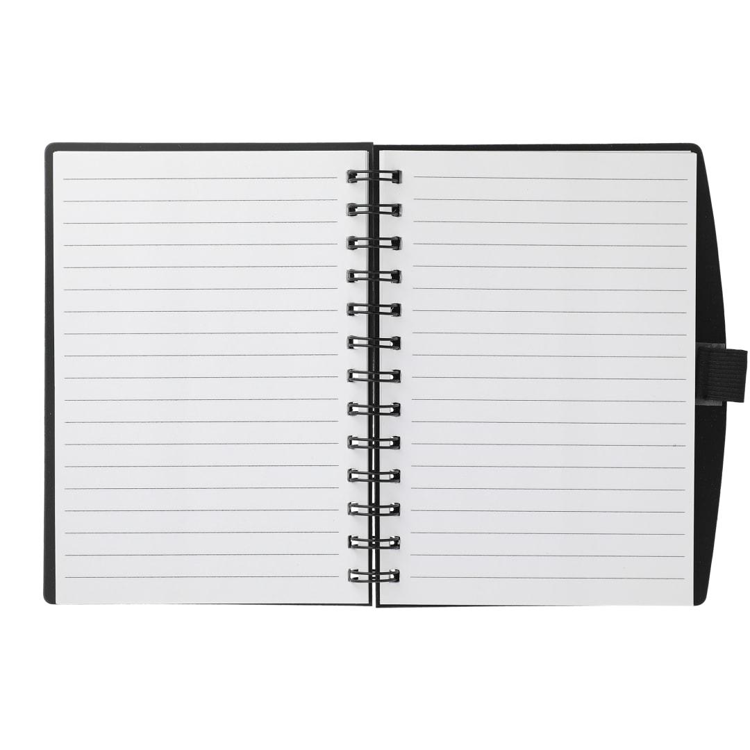 Fsc® mix 5.5 x 7 coordinator spiral notebook Black front